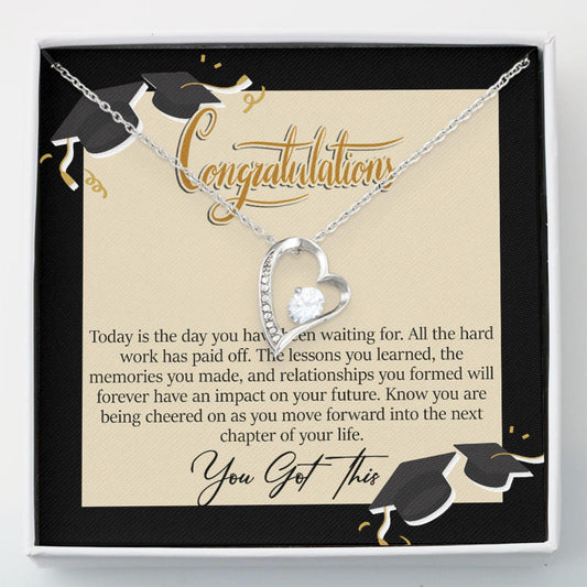 Graduation Necklace, Graduation Jewelry - Class Of 2022 Graduation Gift - Forever