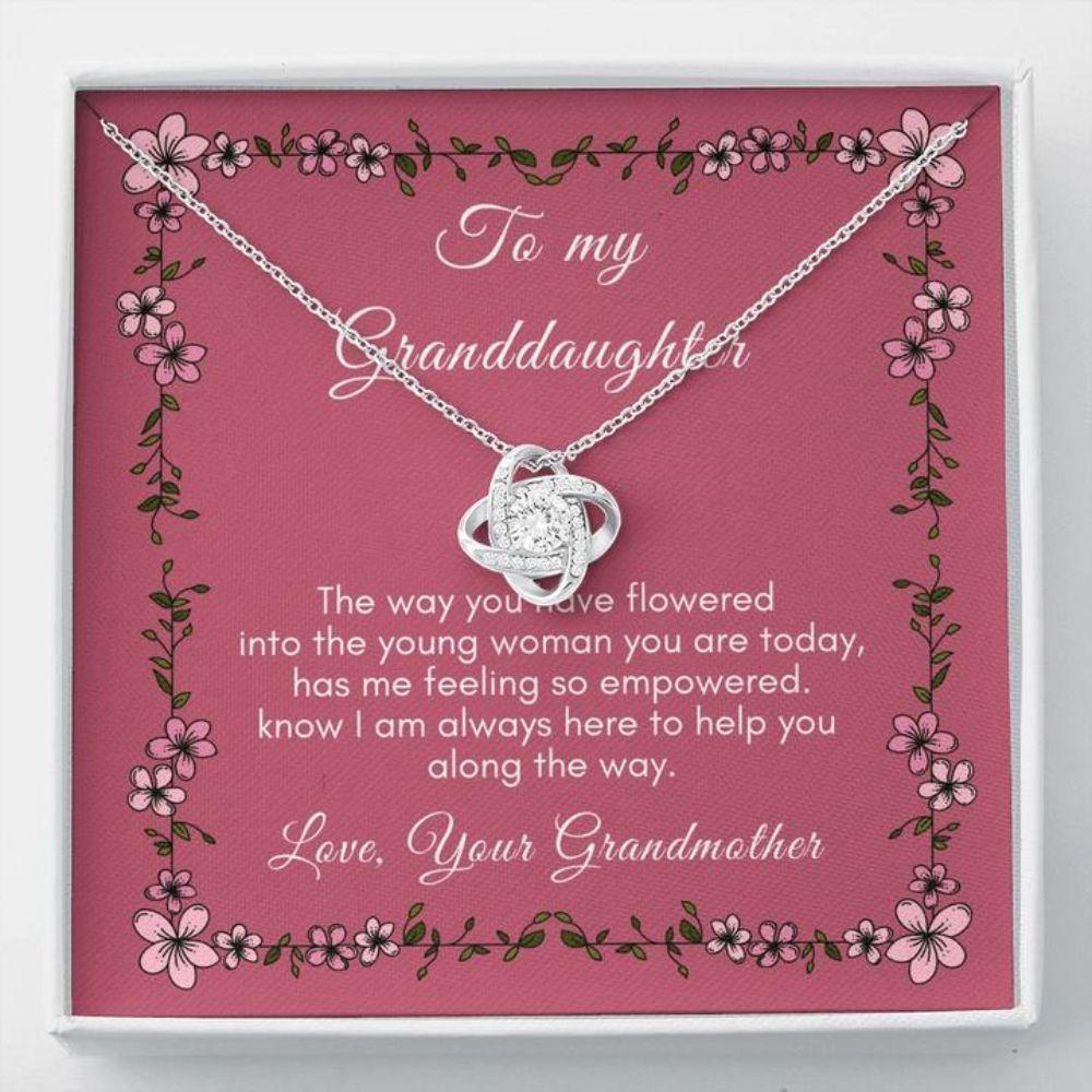 Granddaughter Necklace -  Gift To Granddaughter - Gift Necklace Message Card - To Granddaughter Poem Necklace