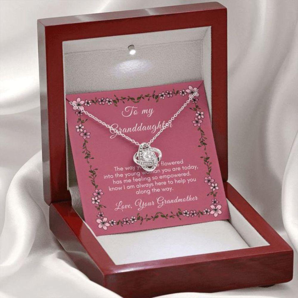 Granddaughter Necklace “  Gift To Granddaughter “ Gift Necklace Message Card “ To Granddaughter Poem Necklace