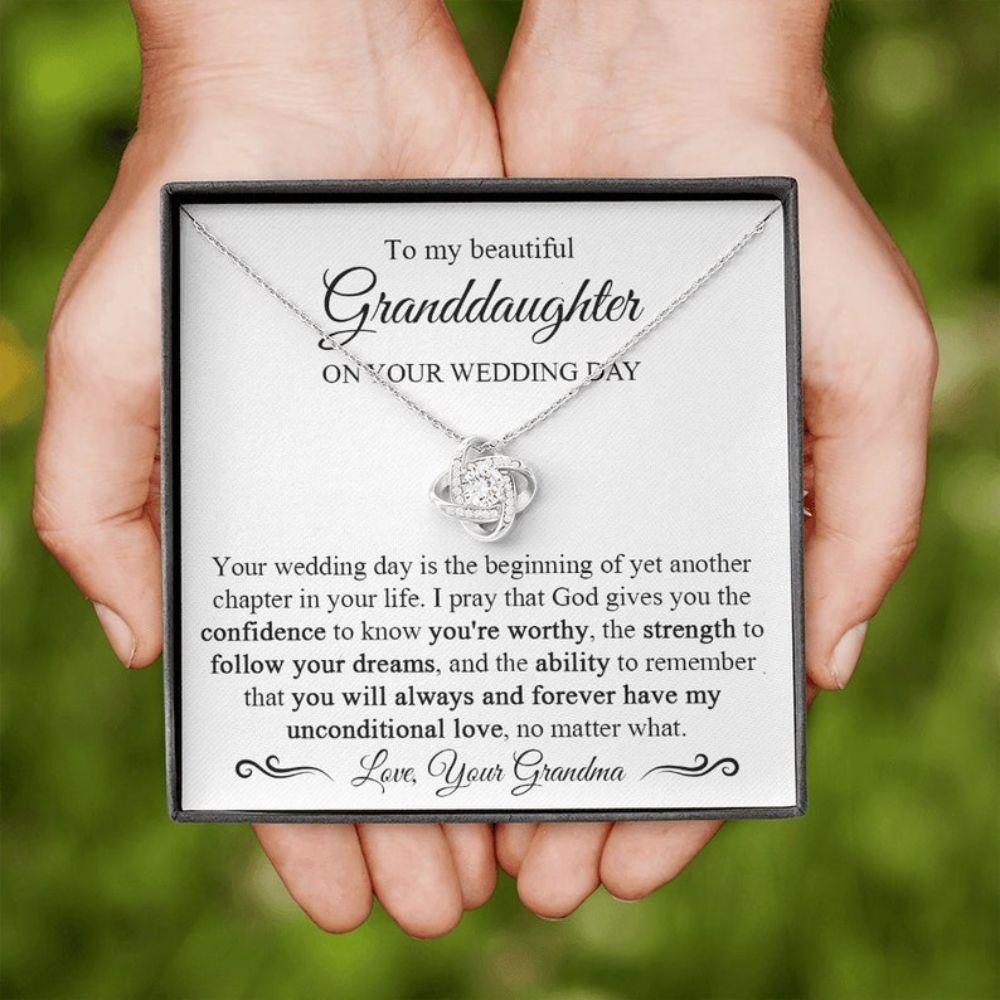 Granddaughter Necklace, Granddaughter Wedding Necklace From Grandma, To Granddaughter Gift On Your Wedding Day, Bride Jewelry From Grandma