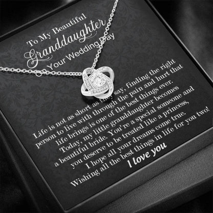 Granddaughter Necklace, To My Beautiful Granddaughter Wedding Day Gift, To Bride From Grandma/ Grandpa, Grandmother Gift To Bride, Bride Jewelry Gift