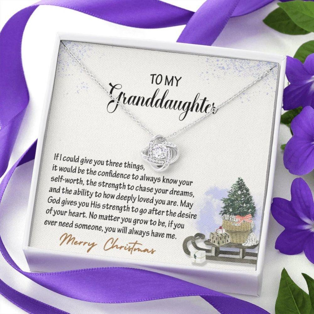 Granddaughter Necklace, To My Granddaughter Gift For Christmas, Meaning Xmas Gift For Granddaughter, To Granddaughter Necklace From Grandma, Granddaughter Jewelry