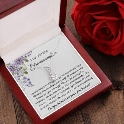 Granddaughter Necklace, To My Granddaughter Gift On Graduation, Congratulation Graduation Gift For Granddaughter