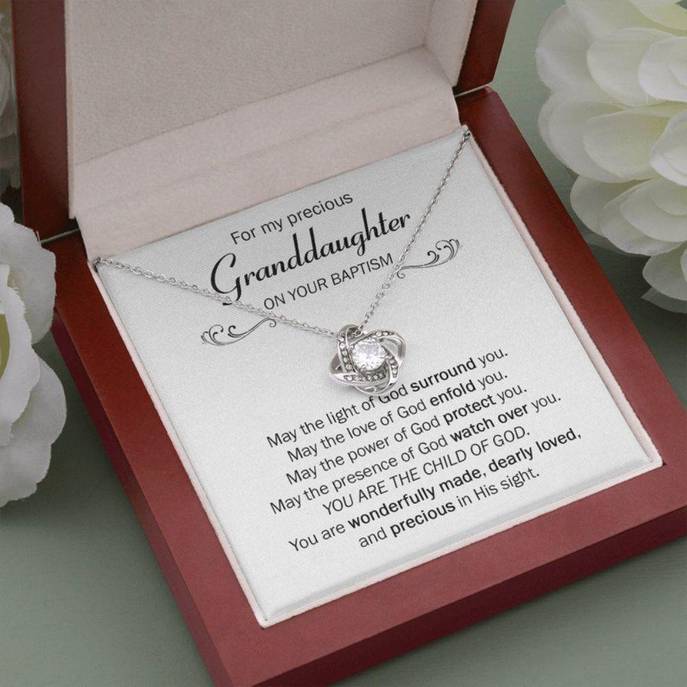 Granddaughter Necklace, To My Granddaughter On Her Baptism, Baptism Necklace For Granddaughter, First Communion Gift For Granddaughter