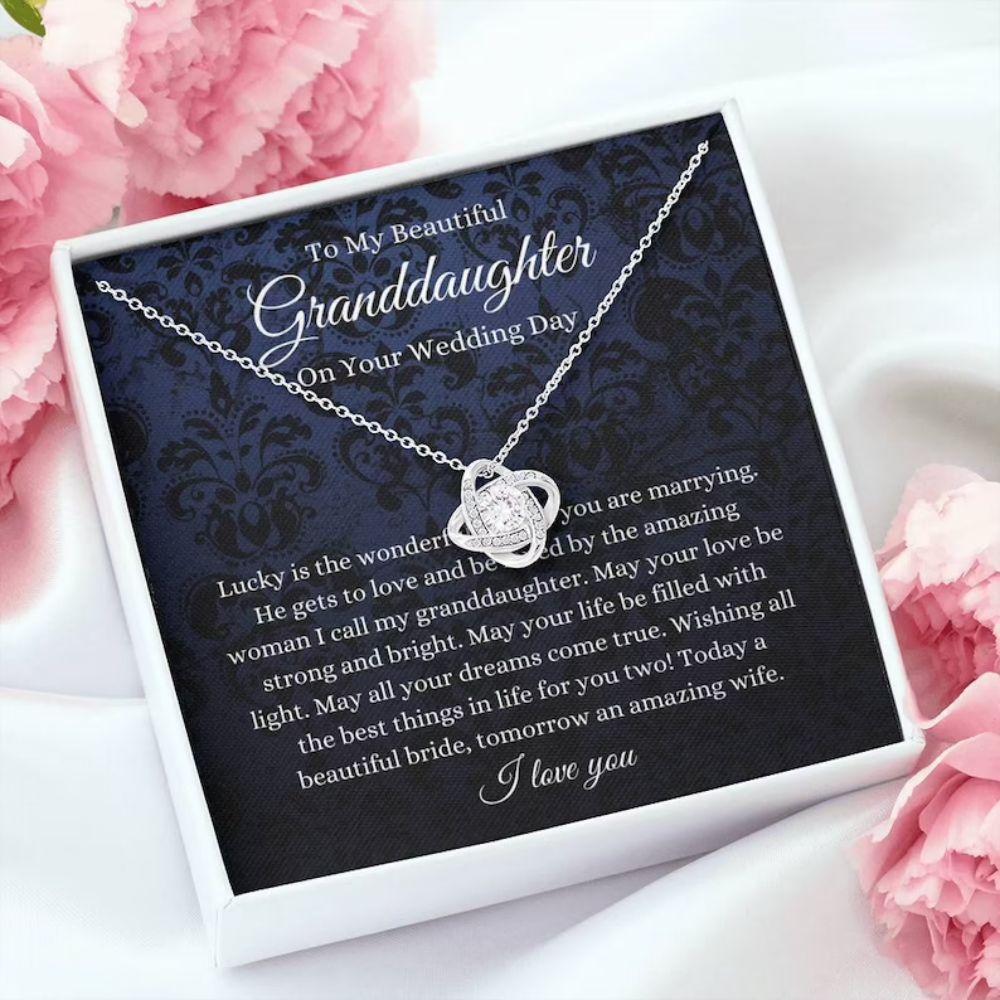 Granddaughter Necklace, Granddaughter Wedding Day Gift, To Bride Gift From Grandma, Grandmother