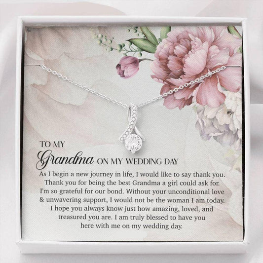 Grandmother Necklace, Grandma Of The Bride Wedding Day Necklace Gift From Bride Rakva