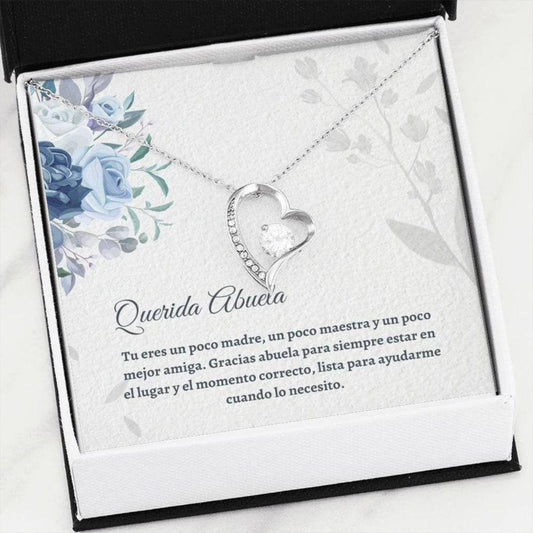 Grandmother Necklace, Cute Abuela Necklace - Latina Grandma Gift - Spanish Grandma Love - Best Abuela Gift
