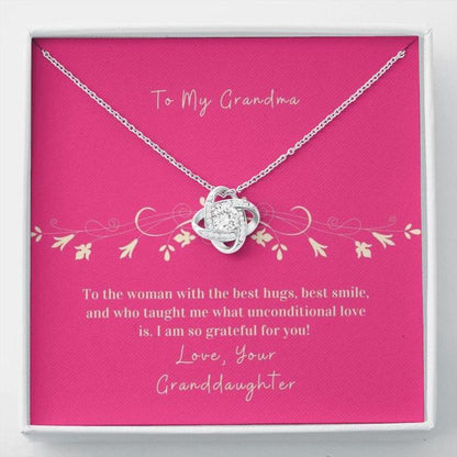 Grandmother Necklace - Gift Necklace To Grandma - Necklace To Grandmother From Granddaughter - Forever Grateful - 