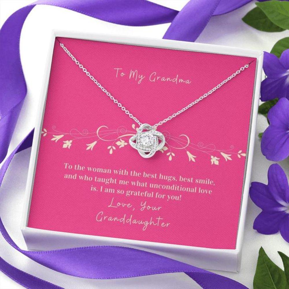 Grandmother Necklace “ Gift Necklace To Grandma “ Necklace To Grandmother From Granddaughter “ Forever Grateful “