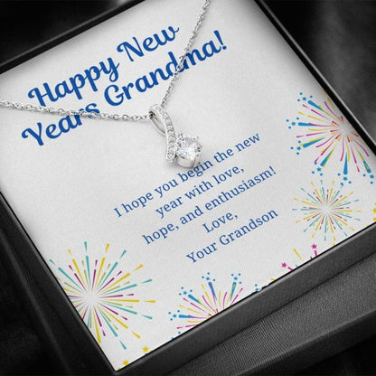 Grandmother Necklace “ Gift To Grandma “ Necklace With Message Card Grandma Happy New Years From Grandson