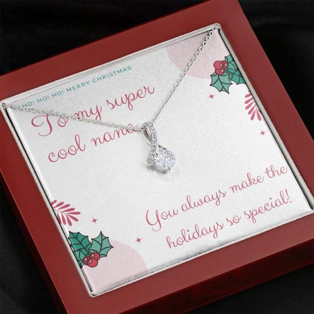 Grandmother Necklace “ Gift To Grandmother “ Happy Holidays To My Cool Nana Beauty Necklace