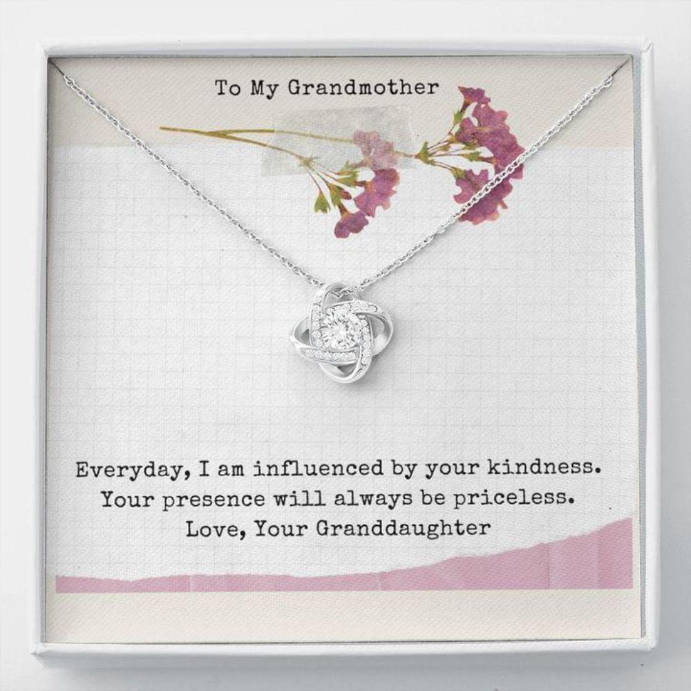 Grandmother Necklace - Gift To Grandmother Message Card - To Grandmother From Granddaughter Priceless 
