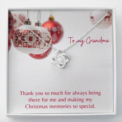 Grandmother Necklace - Gift To Grandmother - Nana Holiday Red Stronger Together