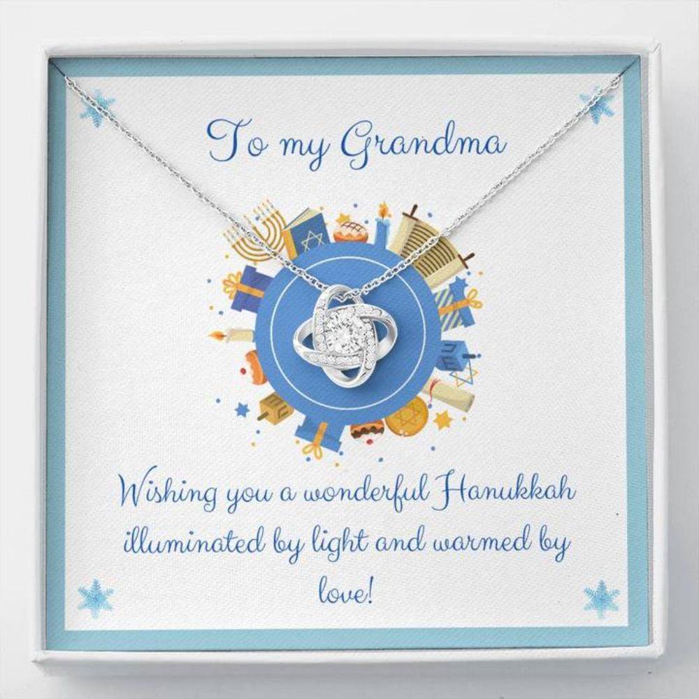 Grandmother Necklace - Gift To Grandmother Necklace With Message Card Happy Hanukkah Grandma