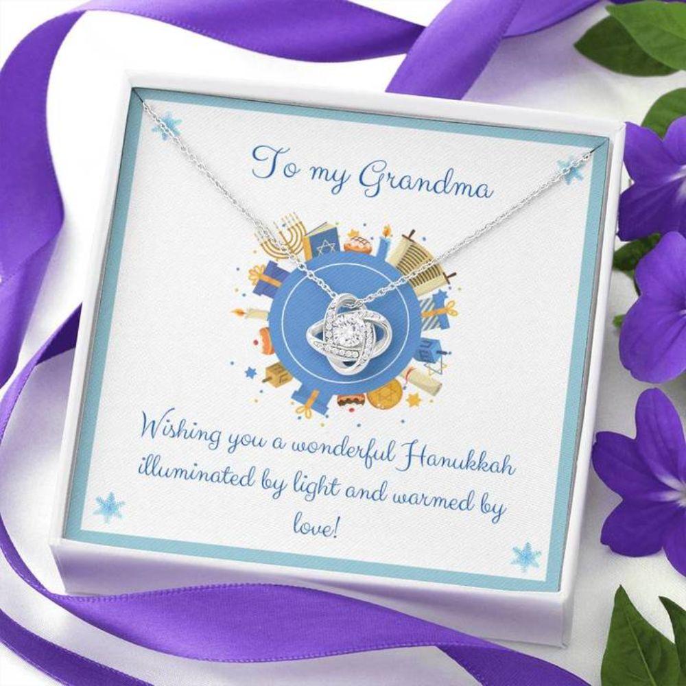 Grandmother Necklace “ Gift To Grandmother Necklace With Message Card Happy Hanukkah Grandma