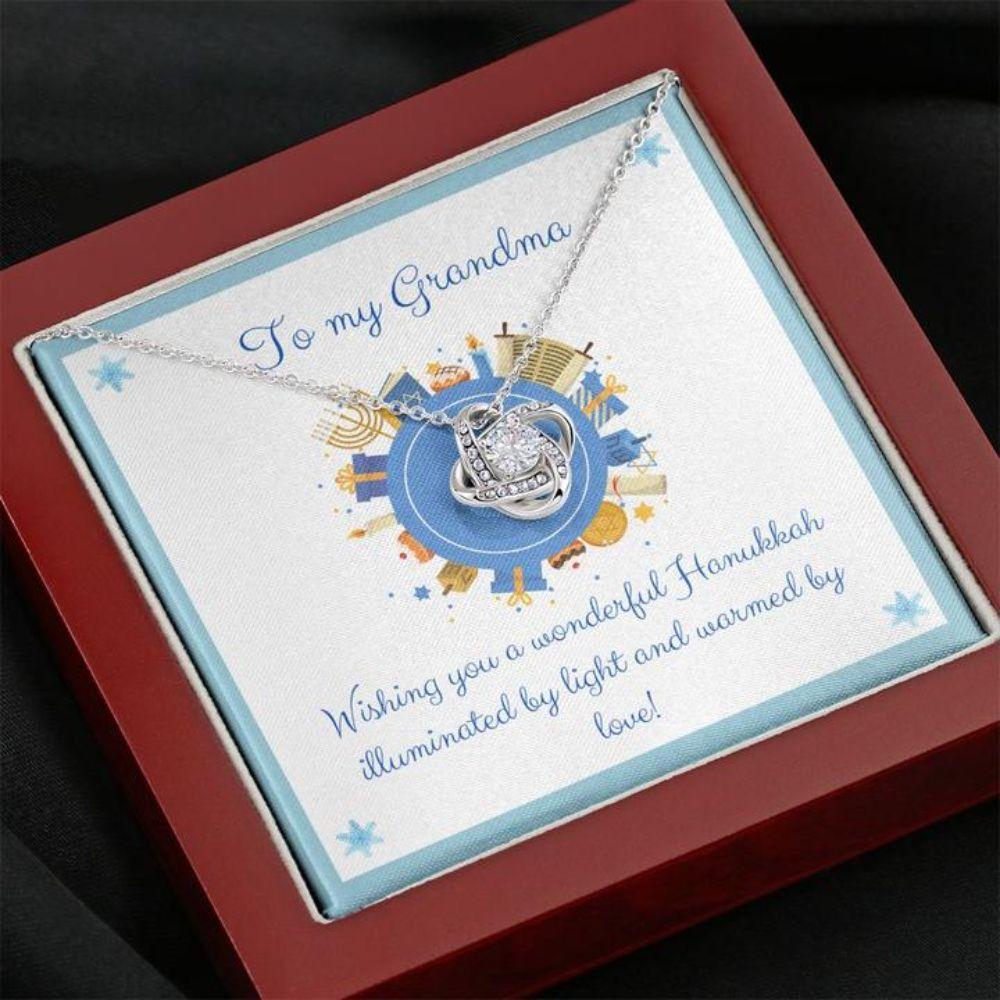 Grandmother Necklace “ Gift To Grandmother Necklace With Message Card Happy Hanukkah Grandma