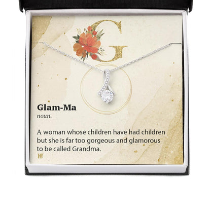 Grandmother Necklace, Glam-Ma Definition Gift On Mother's Day Necklace