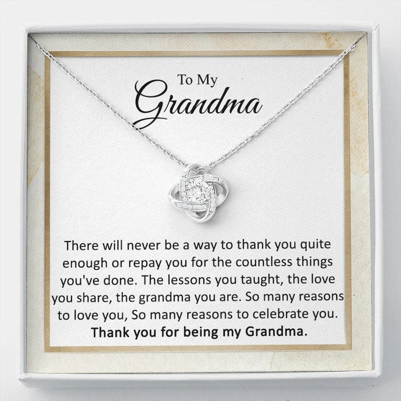 Grandmother Necklace, Grandma Necklace With Poem, Mother's Day Gift, Grandmother Gift For Christmas Birthday, Nana Gift
