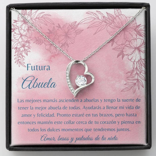 Grandmother Necklace, Spanish Grandma Announcement Necklace - Futura Abuela Gift - Regalo Nuevo Bebe - Nueva Abuela Collar