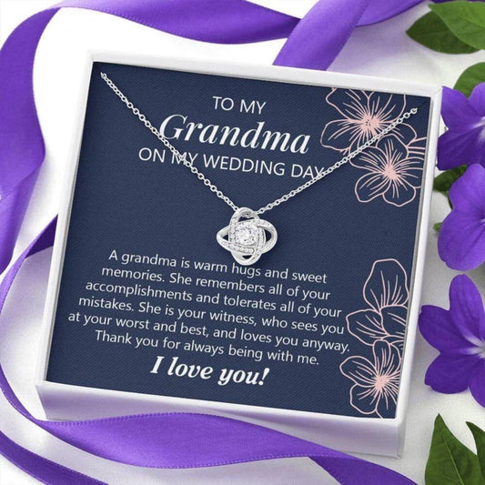Grandmother Necklace, To Grandma Wedding Day Gift, Grandma Gift From Granddaughter, Grandmother Of  The Bride Necklace