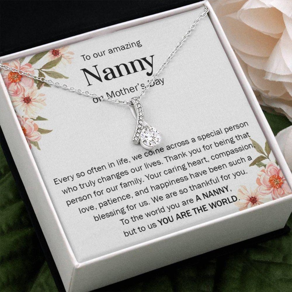 Grandmother Necklace, To Our Nanny Gift Necklace On Mother's Day, Sentimental Gift For Nanny, Nanny Thank You Gift, Appreciation Gift For Nanny, Nanny Gift