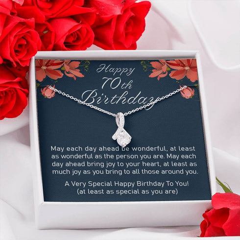 Grandmother Necklace, Very Special Happy 70Th Birthday “ Alluring Beauty Necklace