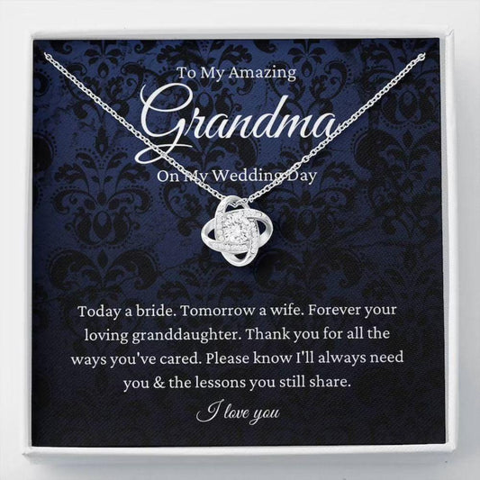 Grandmother Necklace, Grandmother Of The Bride Gift From Granddaughter, To Grandma Wedding Gift From Bride