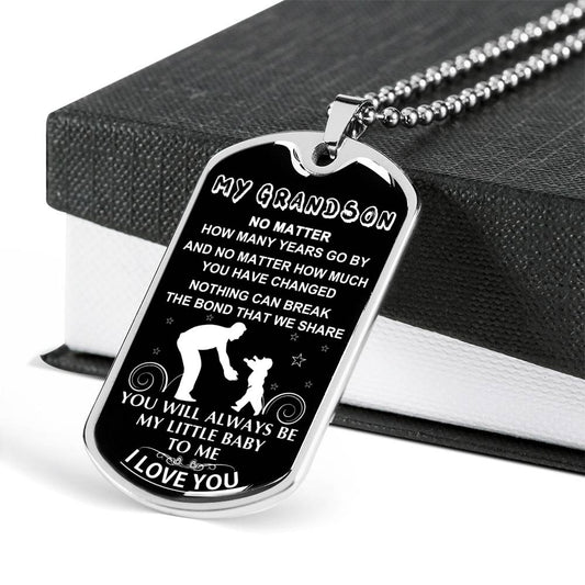 GRANDSON DOG TAG, DOG TAG FOR GRANDSON: NECKLACE GIFT FOR GRANDSON DOG TAG-20