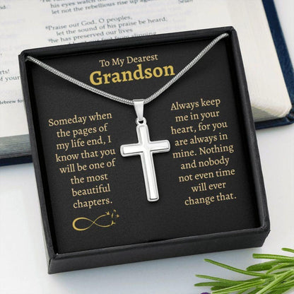 Grandson Neckalce, Gift For Grandson From Grandmother, To Grandson Necklace