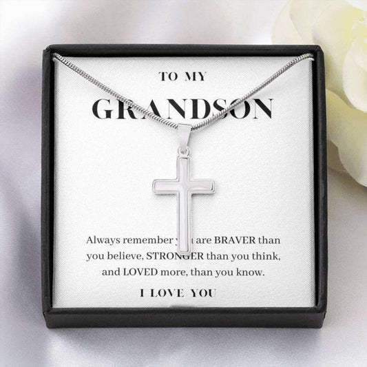 Grandson Necklace, Always Remember You Are Loved, To My Grandson Necklace, Birthday Gift For Grandson, Present From Grandma
