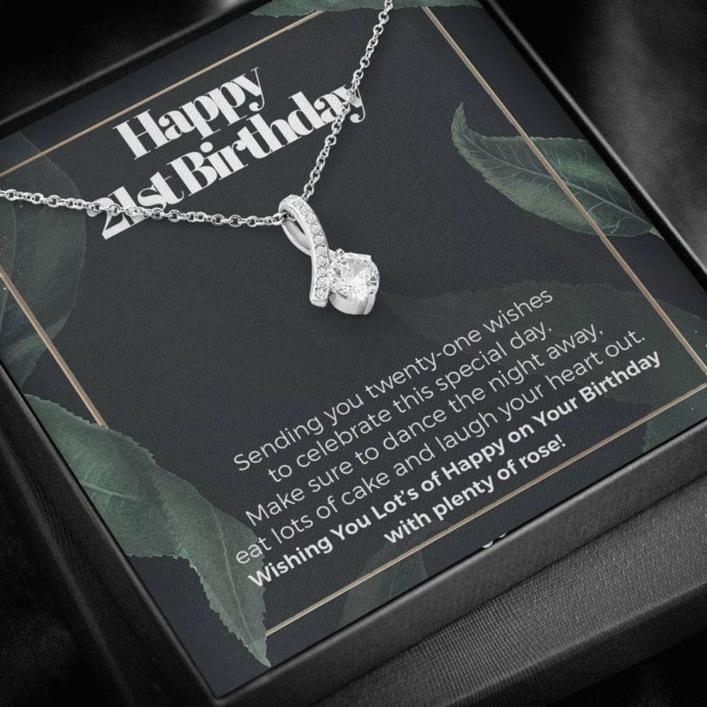 Daughter Necklace, Happy 21St Birthday Necklace “ Gift For Best Friend, Soul Sister, Bff, Bestie, Daughter