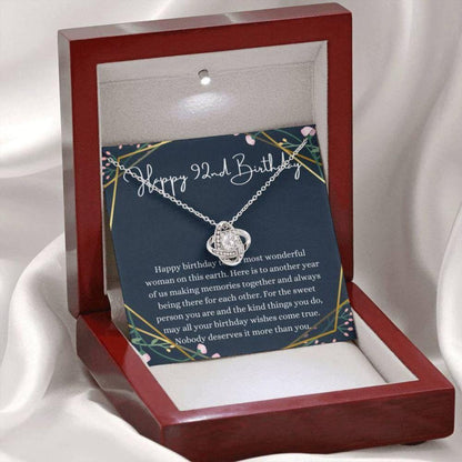Grandmother Necklace, Mom Necklace, Happy 92Nd Birthday Necklace, Gift For 92Nd Birthday, 92 Years Old Birthday Woman