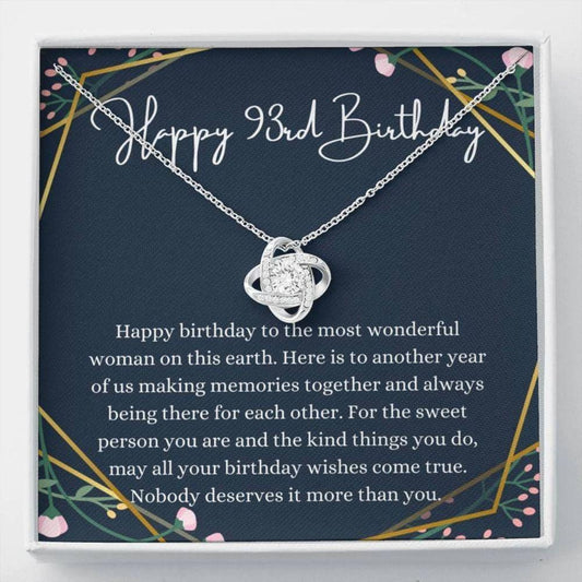 Grandmother Necklace, Mom Necklace, Happy 93Rd Birthday Necklace, Gift For 93Rd Birthday, 93 Years Old Birthday Woman