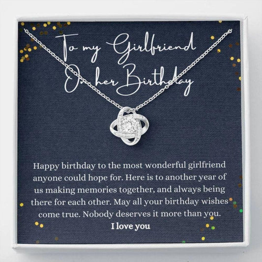 Girlfriend Necklace, Happy Birthday Girlfriend Necklace Gift, Girlfriend Birthday, Thoughtful Gift