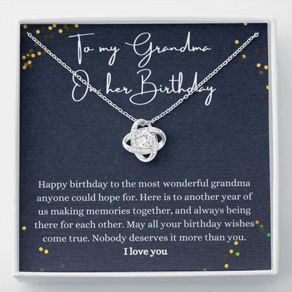 Grandmother Necklace, Happy Birthday Grandma Necklace, Gift For Grandmother Birthday