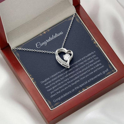 Daughter Necklace, Happy Graduation Necklace Gift For Daughter, Motivational Gift, Daughter Gift