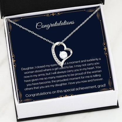 Daughter Necklace, Happy Graduation Necklace Gift For Daughter, Motivational Gift, Daughter Gift