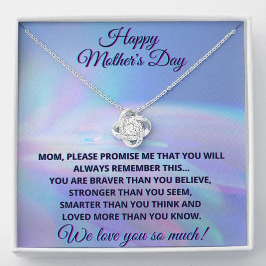 Mom Necklace, Happy Mother’S Day Necklace Gift For Mom From Daughter Son, Cute Gift For Mom