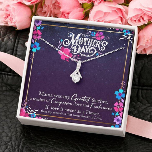 Mom Necklace, Happy Mother’S Day Necklace Gift For Mom, Mama Was My Greatest Teacher