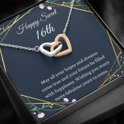 Daughter Necklace, Niece Necklace, Happy Sweet 16Th Birthday Necklace Gift For Her, Gift For 16 Years Old, Sweet Sixteen