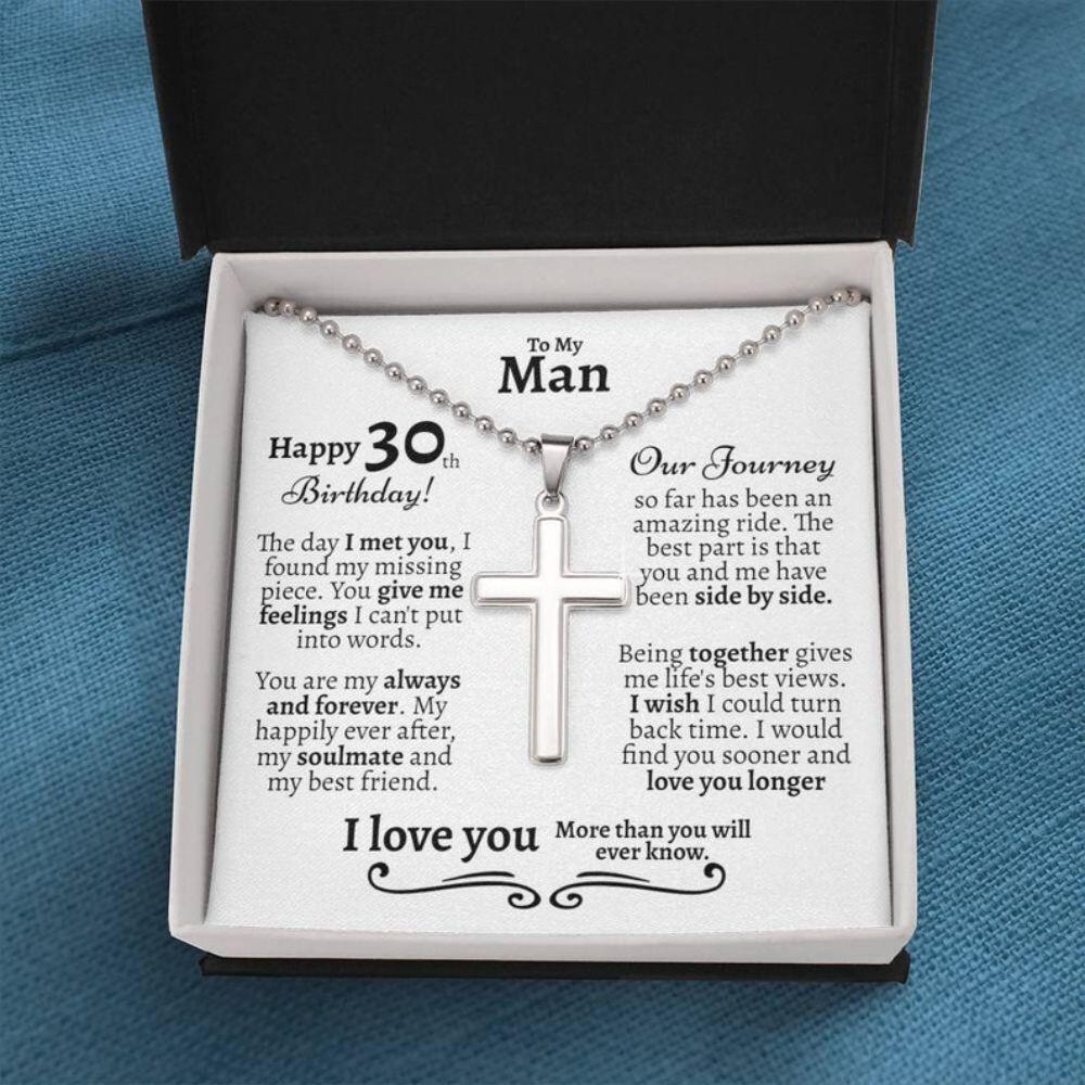 Husband Necklace, Husband 30th Birthday Necklace Gift, Gift For Him 30th Birthday, Boyfriend 30th Birthday Necklace Gift