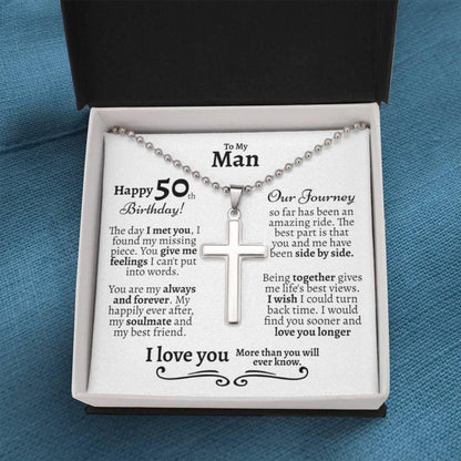 Husband Necklace, Husband 50Th Birthday Necklace Gift, Best 50Th Birthday Necklace Gift, Gift For Him 50Th Birthday