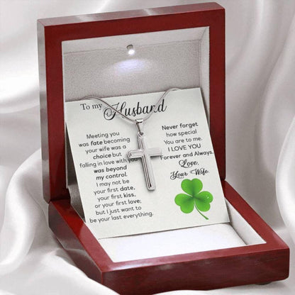 Husband Necklace, St. Patrick’S Day Gifts For Him, Patty’S Day Anniversary Gift For Husband, Lucky St Patty Day