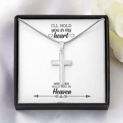 I'll Hold You In My Heart Forever Faithful Cross Necklace - Gift Necklace Message Card