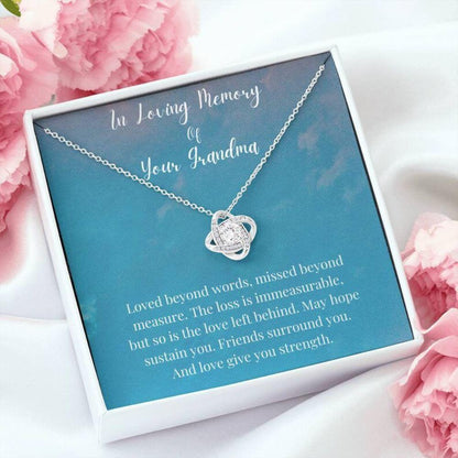 In Loving Memory Of Your Grandma Necklace, Memorial Gifts For Loss Of A Grandmother Gift