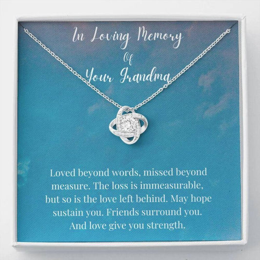 In Loving Memory Of Your Grandma Necklace, Memorial Gifts For Loss Of A Grandmother Gift
