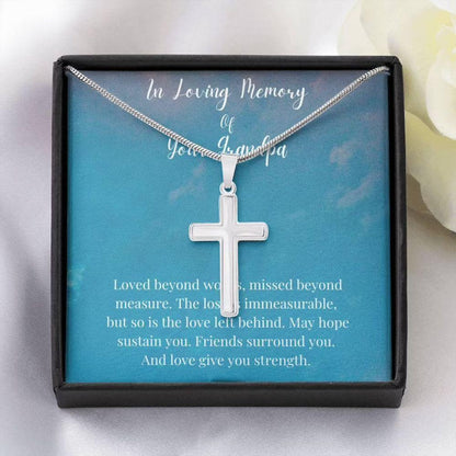 In Loving Memory Of Your Grandpa Necklace, Memorial Gifts For Loss Of A Grandfather Necklace