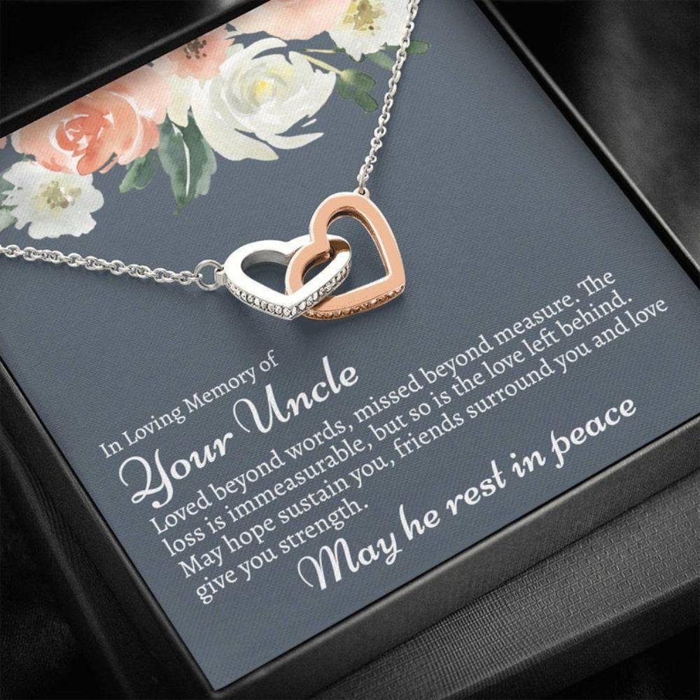In Loving Memory Of Your Uncle Necklace, Uncle Memorial Gift, Loss Of An Uncle Necklace