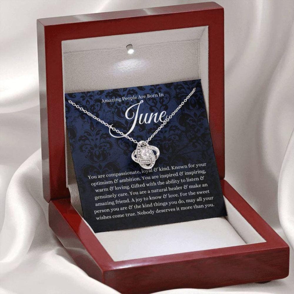 June Zodiac Necklace Gift, Born In June Gift, June Horoscope Necklace