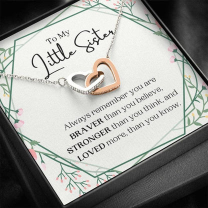 Sister Necklace, Little Sister Necklace Gift From Big Brother, Always Remember You Are Loved